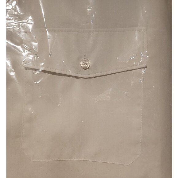 PERRY ELLIS 3XLT big & tall Mens White Short Sleeve Button Down pilot Shirt - Picture 4 of 6